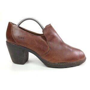 Born O Concept 8.5 M Brown Block Heel Shoes BC5447 Booties Boots